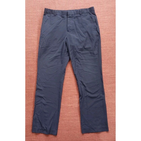 Perry Ellis Pants Mens 33x32 Navy Blue Straight Read - Picture 1 of 6